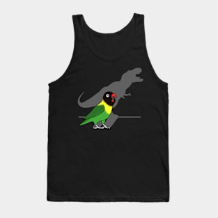 T-Rex Shadow Black Masked Green Lovebird Tank Top